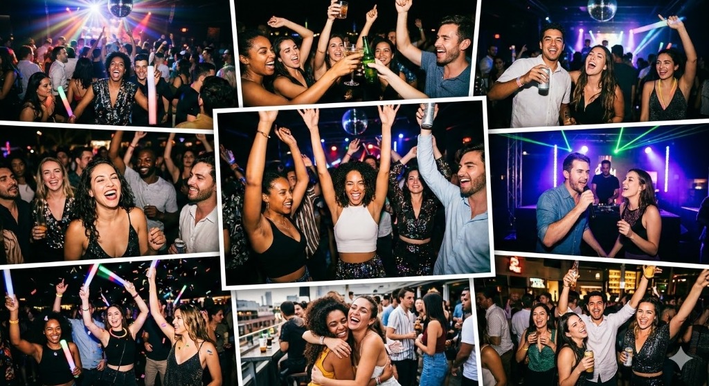People celebrating at events